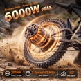 thumbnail image 3 of 25" 6000W Peak Electric Dirt Bike for Adults & Teens, 60V 35Ah Long Range Battery Electric Motorcycle, Max.43mph & 120 Miles, LCD with NFC Unlock, Full Suspension, off-road E-Bike UL2849 Green, 3 of 12