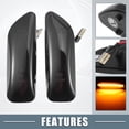 thumbnail image 3 of LED Side Marker Light 30722641 Front Turn Signal Lights for Volvo S60 Black Lens Amber LED Light 1 Pair, 3 of 6