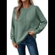 thumbnail image 2 of Suéteres de Mujer de Otoño, Informales, de Larga, Ligeros, de Gran Tamaño, Tipo Pulóver Verde S, 2 of 7