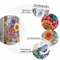 thumbnail image 5 of 72x78 Inch Shower Curtain Boho Flowers Bathroom Decor Waterproof Fabric Bathtub Bath Curtains Decorative Bohemia Ethnic Floral Colorful Floral Extra Long Shower Curtain Set with Hooks, 5 of 6