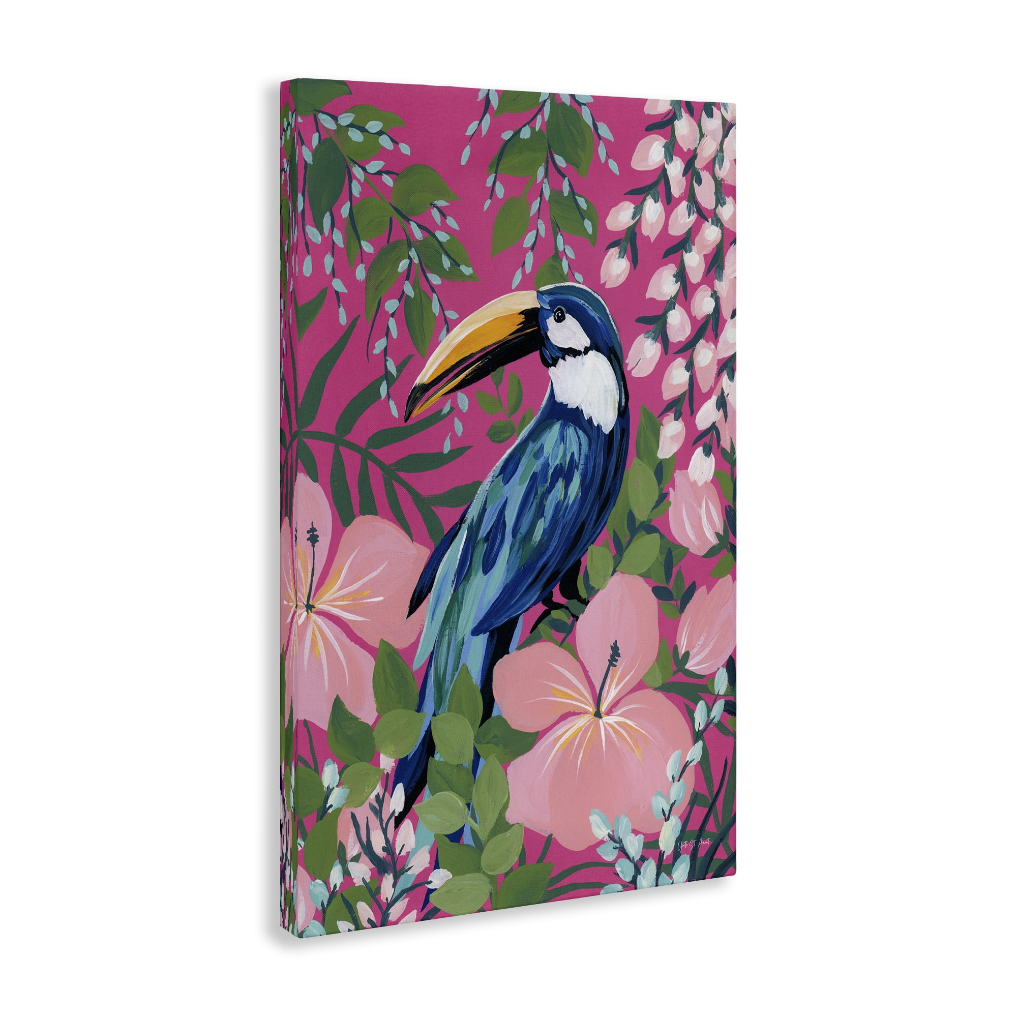 Stupell Industries Maximalist Toucan Pattern Animals & Insects Painting Gallery Wrapped Canvas Art Print Wall Art, 24 x 36