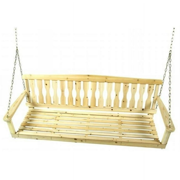 60 in. W X 22 in. D X 17.5 in. H Cypress Porch Swing