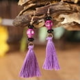 thumbnail image 6 of Gothic Punk Style Skull Head and Thread Tassel Long Earrings for Giirls Jewelry, 6 of 7