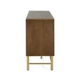 thumbnail image 6 of Christopher Knight Home Modern Scandinavian 4-Door Sideboard, Storage Cabinet with Adjustable Shelves, Walnut, 6 of 7