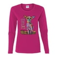 thumbnail image 3 of Dean Russo In My Mind Dog Lover Womens Graphic Long Sleeve T-Shirt, Fuschia, Small, 3 of 6