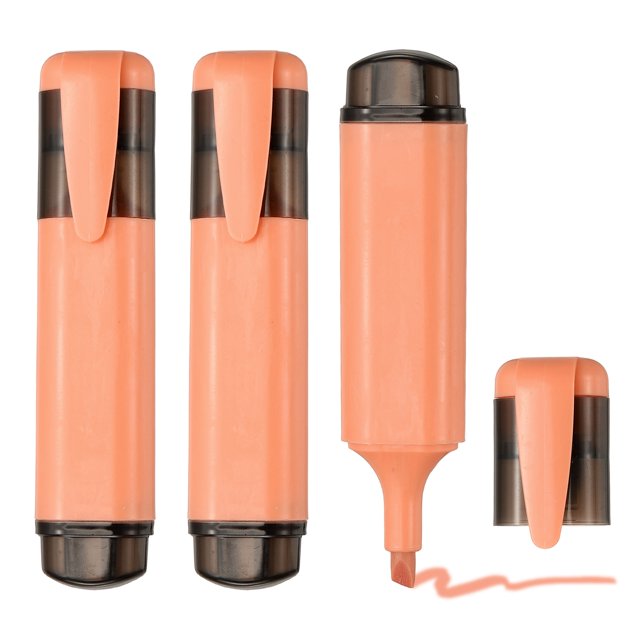 Uxcell Highlighter Pen, 3 Pack Water Based Broad Tip Writing Marker Pens Cute Pastel Colored Highlighter Studying Supplies for Office Home Daily Use, Orange