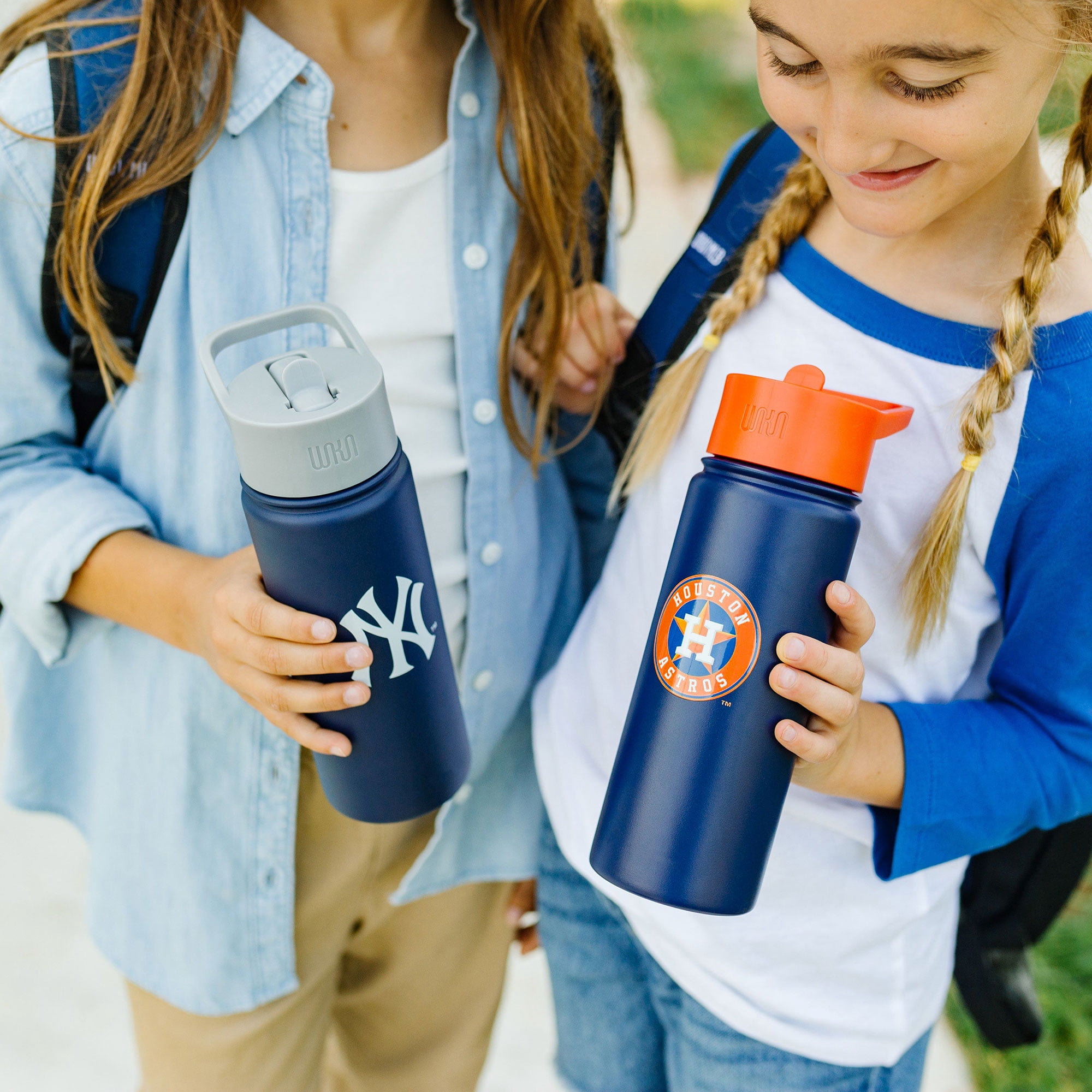 Houston Astros™ MLB 18 oz Insulated Steel Water Bottle with Flip-Up Straw Lid
