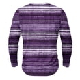 thumbnail image 4 of RXIRUCGD Chemises Blouses Décontractées à Manches Longues à Col Rond pour Hommes à Rayures Imprimées avec Boutons, Violet, Taille : 2TG, 4 of 4