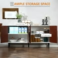 thumbnail image 4 of HOMCOM Modern Buffet Sideboard Kitchen Storage Bar Cabinet with Adjustable Shelves, Brown, 4 of 10