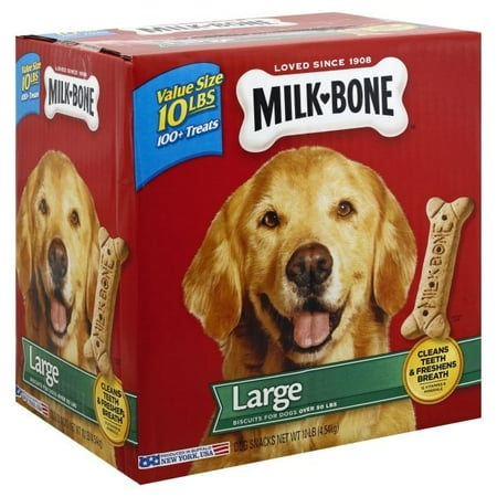 Milk-Bone Original Dog Biscuits, Large-sized Dog Treats, 10-Pound