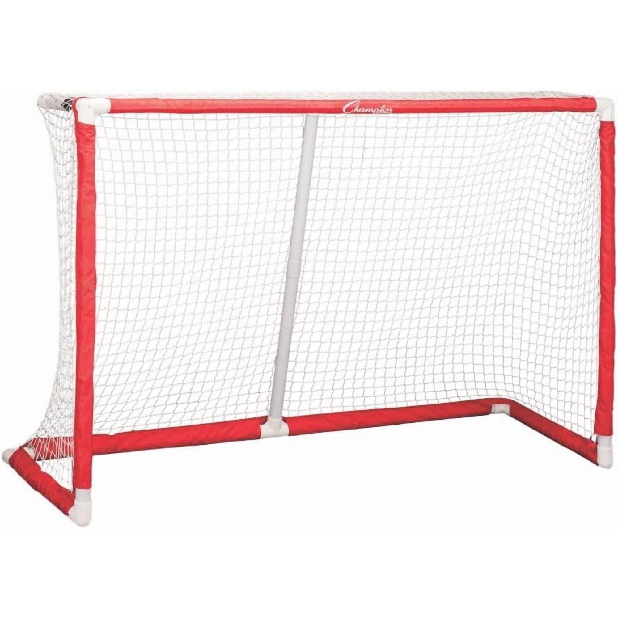 Champion Sports Floor Hockey Collapsible Goal (Red, 72 x 48 x 24-Inch)