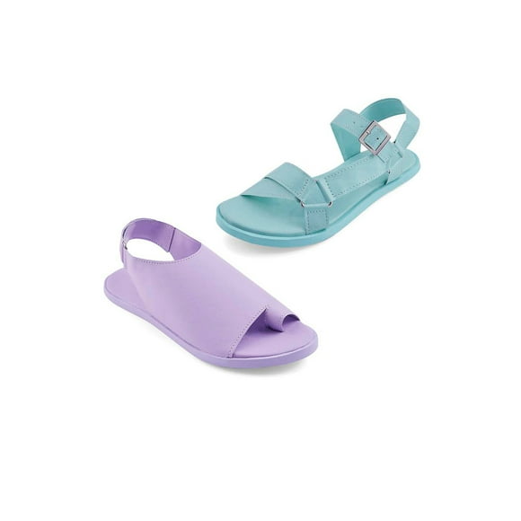 Combo 2 pares Sandalia para Dama Multicolor Mundo Terra De piso