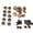 Bronze, variant on Mgaxyff 10Pcs 15mm Metal Press Stud Snap Button Fastener Clothes Accessories