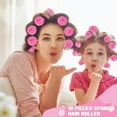 thumbnail image 5 of 18 Pieces Sponge Hair Rollers Large Soft Foam Hair Styling Curlers 40 mm Large Size Hairdressing Curlers for Women and Kids(Pink), 5 of 6