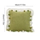 thumbnail image 3 of Funda de almohada de flores bordadas en verde - Cojín de sofá de poliéster de 45x45 cm para salón, 1 pc, 3 of 5