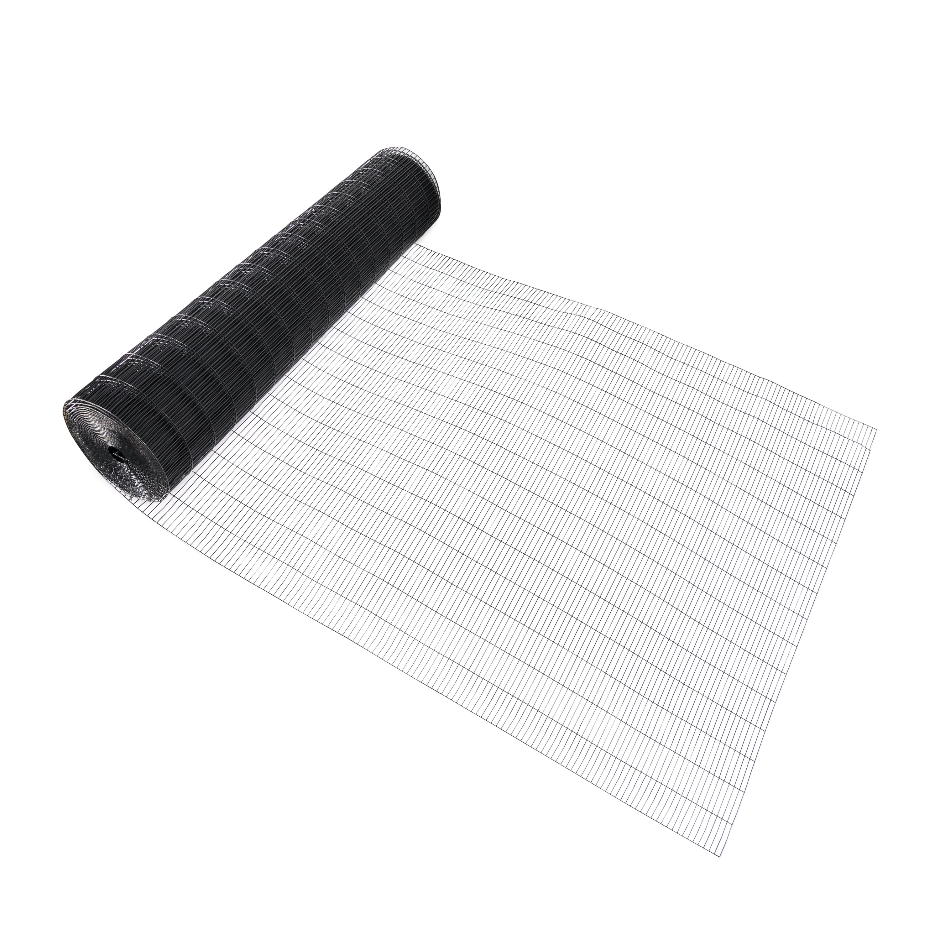 Fencer Wire 16 Gauge Black Vinyl Coated Welded Wire Mesh Size 0.5 inch by 3 inch (4 ft. x 50 ft.)