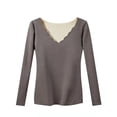 thumbnail image 1 of Sonducket Camisa térmica Ropa interior de invierno Ropa de abrigo Moda Tamaño compacto Lavable Top Lencería larga Suministros para mujeres flexibles al Ropa interior Gris SG Sonducket AP013685-01, 1 of 6