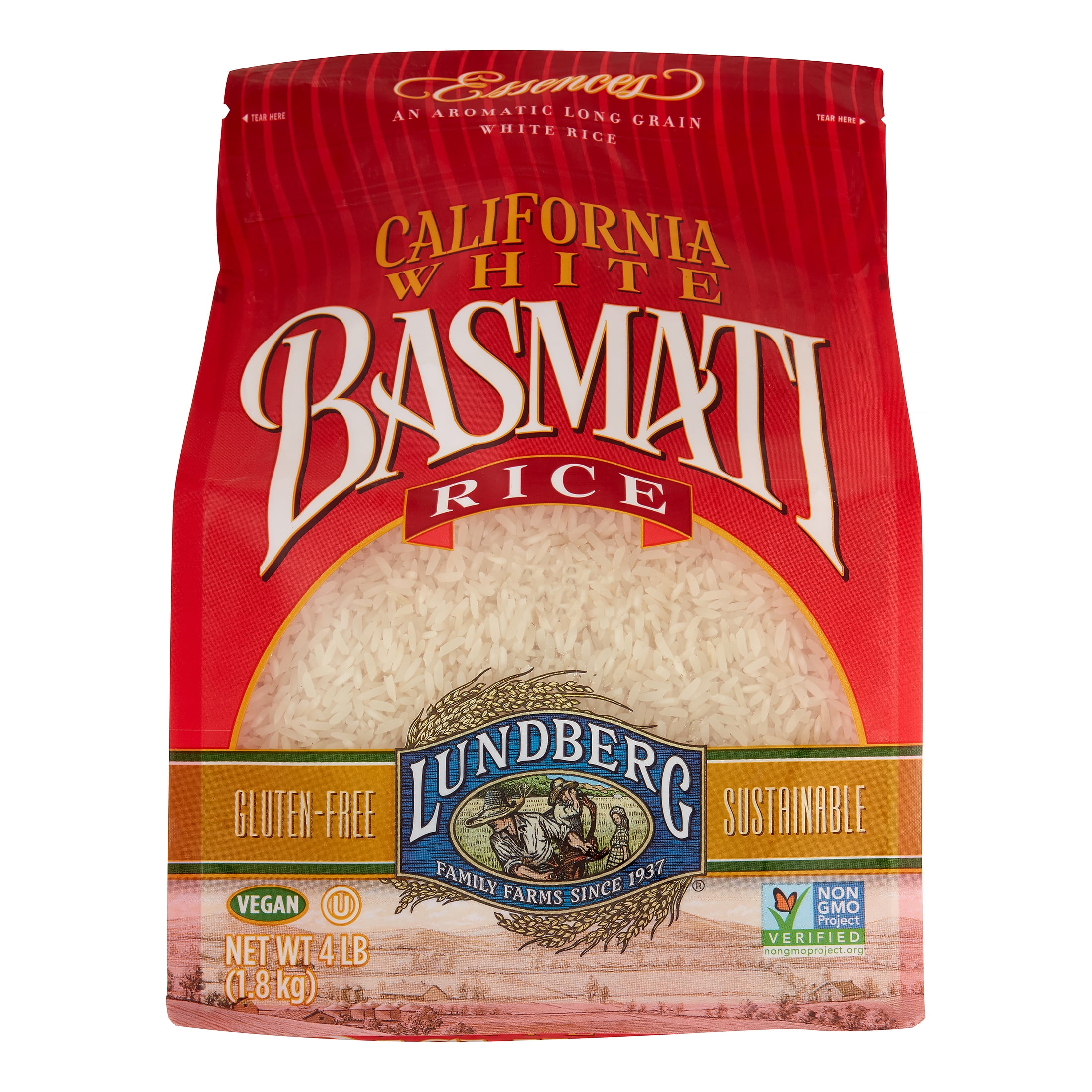 Lundberg California White Basmati Rice 4 lb. Bag