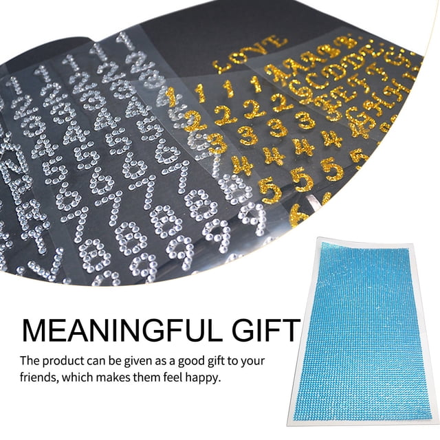 10 Sheets English Letters Sticker Adhesive Ornament Numbers Decals Three-dimensional Acrylic Label Gift Computer Supply 3MM5200 The Entire