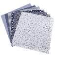 thumbnail image 1 of 7pcs 50*50cm Cotton Fabric DIY Assorted Squares Pre Cut Bedding Kit Quarters Bundle (Blue), 1 of 14