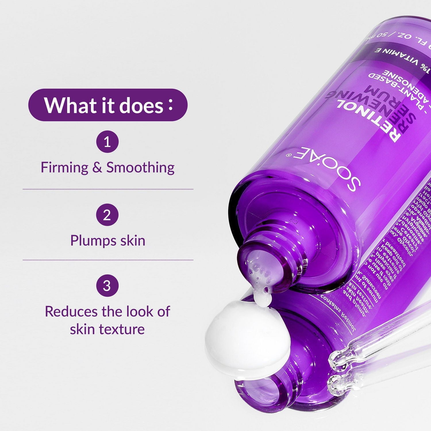 Soo'AE Sérum Rénovateur Rétinol Net 1,69 FL. OZ. / 50 ml