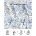 thumbnail image 5 of Blue Floral Wrap Around Bed Skirts for King Bed 18" Drop,Bed Skirt with Adjustable Elastic Belt Dust Ruffle Bed Valance for Bedroom Hotel Garden Petals Flower Botanical Tree Branch Bed Frame Cover, 5 of 7