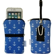 Tainada Men Women Phone Neoprene Shockproof Zippered Sleeve Case Bag Pouch with Carabiner, Neck Lanyard, Belt Loop