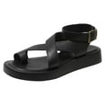 thumbnail image 2 of Mepaouo Women's Flat Sandals Summer Strappy Toe Ring Platform Sandal Slingback Walking Shoe Size 8, 2 of 9