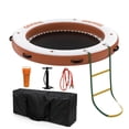 thumbnail image 5 of 8FT Inflatable Floating Water Hammock Island with Mesh Center, 800LBS Capacity Lake Pool Platform, 5 of 5