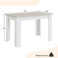 thumbnail image 3 of Costway Dining Table 47 Inch Kitchen Dining Table Rectangular for Small Space Light Gray, 3 of 9