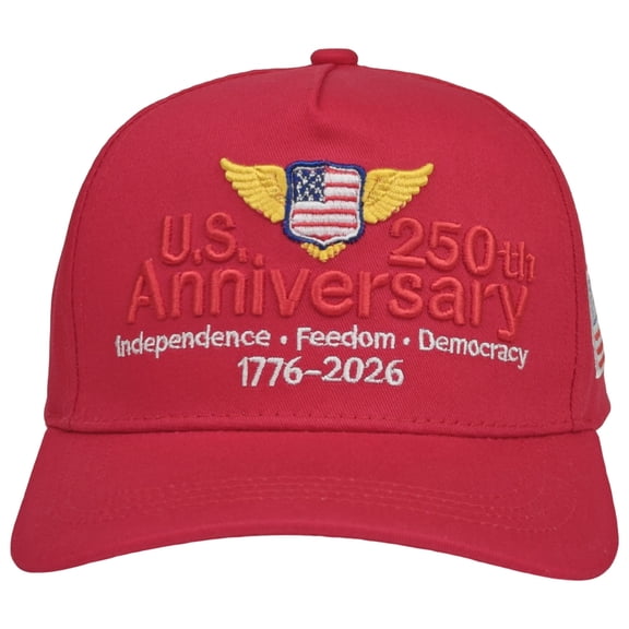 vigerkar 250 Anniversary USA Hat Unisex Embroidered Baseball Cap Patriotic Trucker Hats for Men Women Adjustable Ball Cap Gift (Red, One Size)