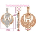 thumbnail image 2 of Real Genuine Diamond 0.61 Cwt. 28+ Grams Egyptian Scarab Beetle Amulets Winged Horus Evil Eye Of Ra Pendant 10K Rose Gold On Pharaoh Charm Chain Set, 2 of 6