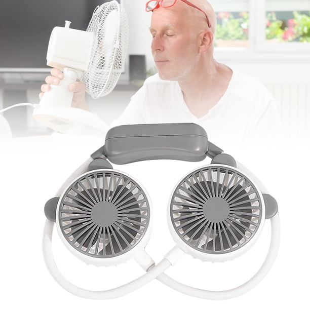 Ventilador de cuello portátil BuyWeek Carga USB colgante flexible mini