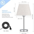 thumbnail image 3 of Table Lamp Set of 2 Bedside Nightstand Desk Lamp for Living Room Bedroom, 3 of 5