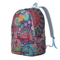 thumbnail image 2 of Paisley Print Boho Backpack - Versatile & Durable Bag for School, College or Commuting, Spacious Compartment with Laptop Sleeve, Ideal Gift for Students and Professionals, 2 of 5