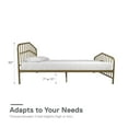 Novogratz Bushwick Metal Bed, Queen, Gold