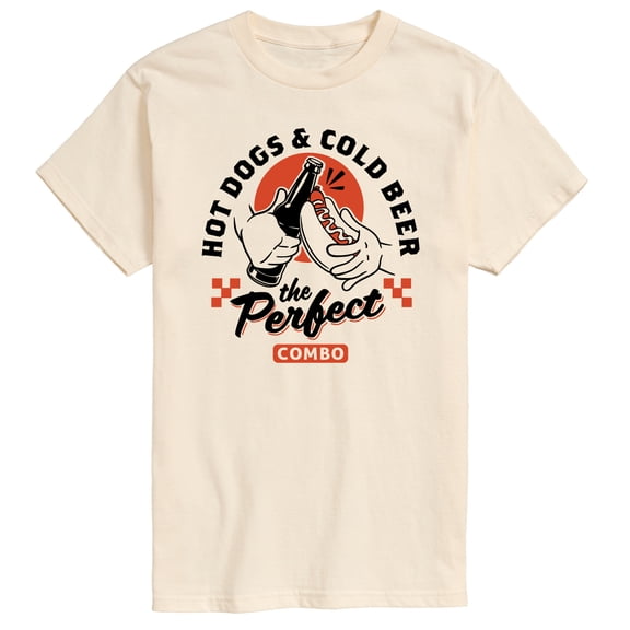 Instant Message - Hot Dogs and Cold Beer Short Sleeve Graphic T-Shirt