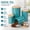 Coastal Teal, variant on Metal Kitchen Canister Set of 4 – White Steel Food Storage Containers with Airtight Lids for Sugar, Flour, Coffee & Tea, Farmhouse Kitchen Decor