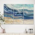 thumbnail image 1 of Designart - Aquarelle de Vagues de Mer Bleu de Côte - Art Moderne de Toile de Ferme, 1 of 2