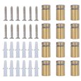 thumbnail image 2 of Separador de clavos publicitarios 12 juegos Clavos publicitarios Tornillos separadores de acero inoxidable Soporte de pared Montajes Hardware 16x25mm, 2 of 8