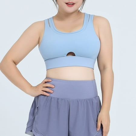 

Leesechin Clearance Bras for Women Brassiere Underwire Empty Fake Two-piece Sports Underwear Large Size Fitness Clothes Shockproof High-strength Bra All-in-one Yoga Vest