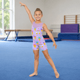 thumbnail image 4 of Aideaone Girls Gymnastics Leotards 2 Pack Sleeveless Rhinestone Biketards Sparkle Printed Dance Unitard Ballet Training Bodysuit for Little Girls 4-10Y, 4 of 8