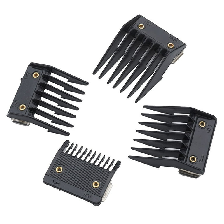 4PCS Iron Hasp Limiting Comb Professional Hair Clipper Guide Combs