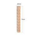 thumbnail image 2 of Paokuoon Clay Texture Clear Texture Wooden Rolling Pin Food Grade Slab Printing Handmade Pottery Clay Stamp Leaves Snowflake Water Ripple Pattern, 2 of 8