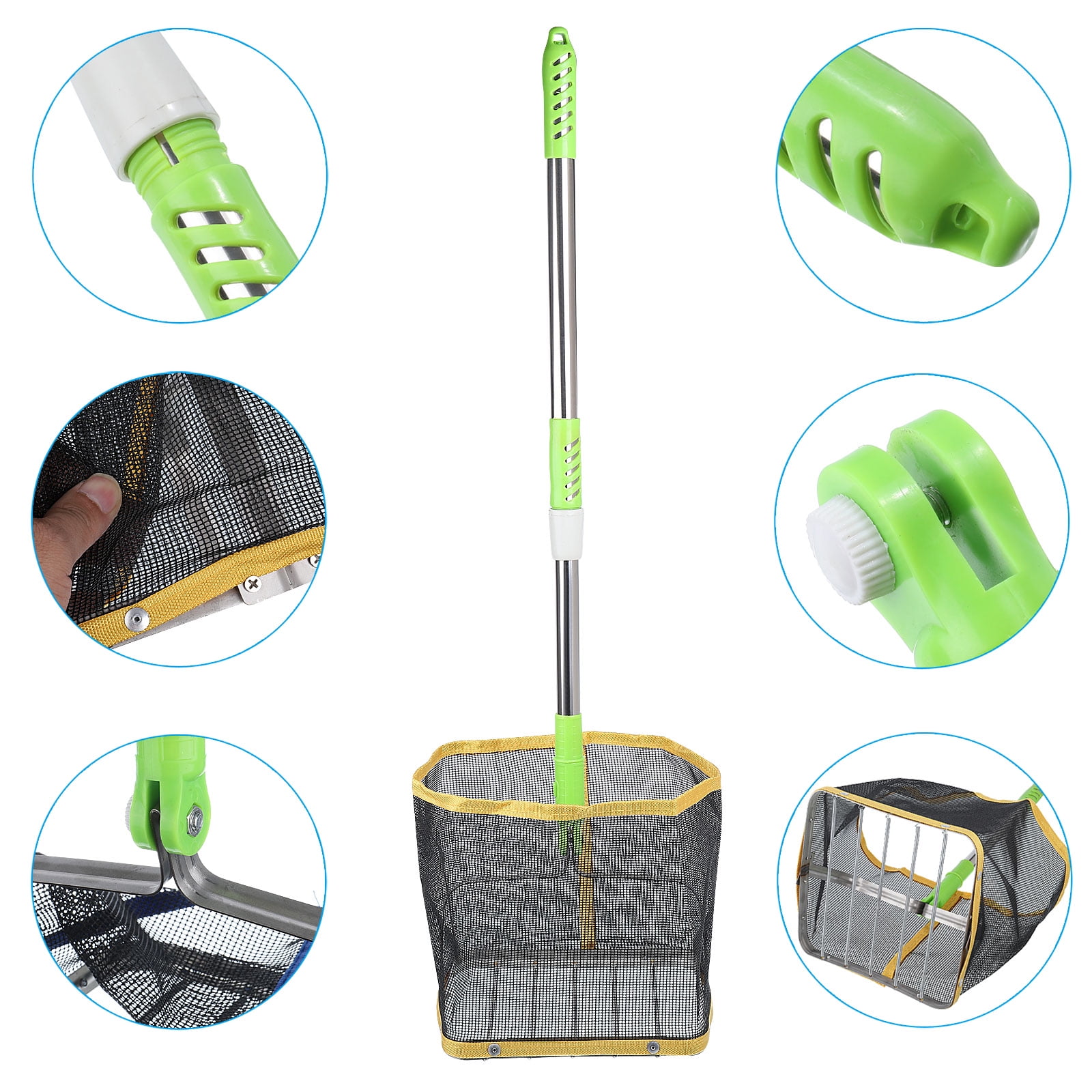 Uxcell Portable Stainless Steel Telescopic Ping Pong Table Tennis Ball Picker Collector, Yellow