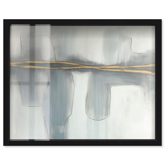 Golden Bond Shadowbox Print Blue Art by Art Remedy, Black Frame, 20 x 16