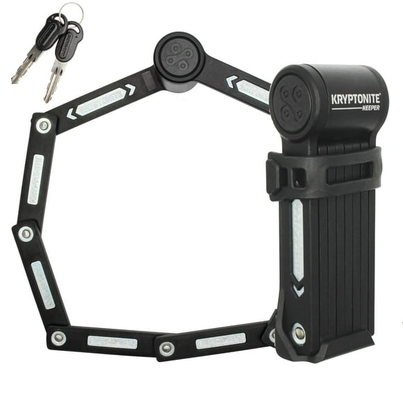 Kryptonite Keeper Mini Folding Bike Lock Compact Lightweight High Security Anti-Theft Foldable Bicycle Lock With 2 Keys And Mount For E-Bikes Scooter Road Mountain Bikes 80Cm (31.5 In)