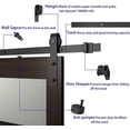 thumbnail image 5 of JUBEST 42"x84" Tempered Frosted Glass Barn Door with Installation Hardware Kit and Handle, Wood Sliding Barn Door, 5 of 9