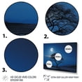 thumbnail image 3 of Designart "Moonlit Oasis Blue Desert Tree" Landscapes Framed Wall Art Decor - Country Blue Tree Living Room Framed Canvas Art, 3 of 6