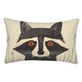 thumbnail image 1 of Balery Retro Raccoon Graphic Print Funda de Cojín Estampada, Regalos para Mujeres, Regalos de Amor para Ella, Regalos para Novia o Esposa, Funda de Almohada-20"x30", 1 of 6